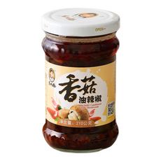 老干媽 香菇油辣椒 特選高品質香菇 大塊切丁 無添加人工色素 無防腐劑, 210g, 1罐
