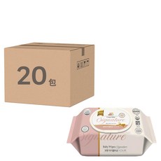 comet Baby Wipes Signature 壓紋寶寶濕紙巾 掀蓋式 加厚型, 55g, 100張, 20包