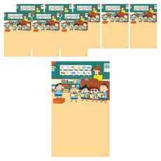 플라잉웨일즈 짱구는 못말려 데일리 메모 패드 80 x 130 mm, 유치원, 50매, 9개