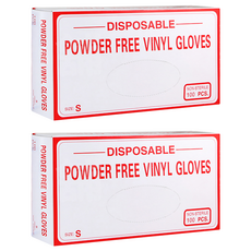 吉妙 無粉PVC手套 9吋 S, 100入, 2盒