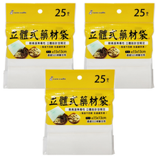 UdiLife 優的生活大師 美味關係立體式藥材袋 13 x 15cm, 25個, 3包