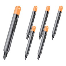 델리 홈시리즈 ABS 블랙 컷터 HT4009 소, 오렌지, 6개