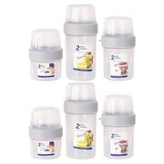 생활살림 키치니굿즈 휴대용 투웨이 밀폐용기 소형 + 중형 + 대형 세트, 2세트, 밀폐용기 3종