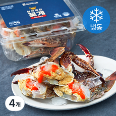 바다미식회 살이꽉찬 국내산 알배기 손질꽃게 2절 (냉동), 300g, 4개