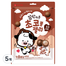 롯데웰푸드 말랑카우 초코볼젤리 초코우유맛, 5개, 134g