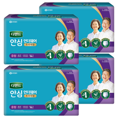 Depend 利清爽 男女通用安心內褲型頂級成人紙尿褲, 中型, 14入, 4個