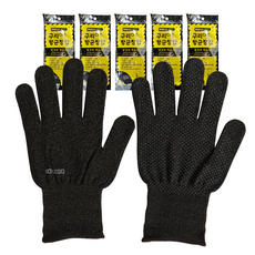 노바 구리 미끄럼방지 장갑 NOVA 200 L, 블랙, 5세트