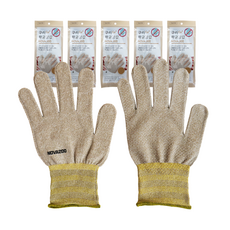 노바 구리 미끄럼방지 장갑 NOVA 200 M, 베이지, 5세트