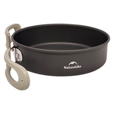 Naturehike 挪客 野行鋁合金鍋 7吋煎盤 CNK2450CF010, 黑色 + 灰色, 1個