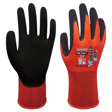 WONDER GRIP 多給力 COMFORT 升級可觸屏乳膠防滑工作手套 S WG-310RT, 紅色 + 黑色, 1雙