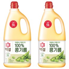 백설 콩기름, 1.8L, 2개