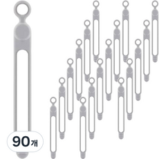 Beurrureikeu 多用途電線整理夾, 灰色, 90個