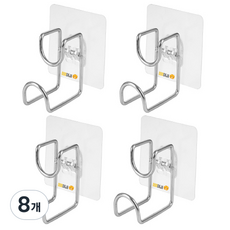 Tosaja魔術黏貼大碗掛勾, 混色, 8個