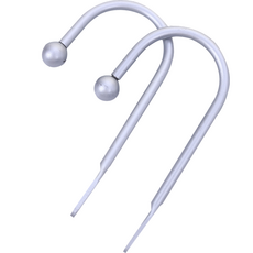 Edenstol窗簾固定掛勾U型螺絲式, 2個, 銀