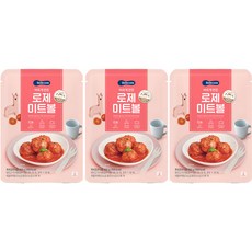 베베쿡 바르게 만든 로제미트볼 200g, 3개
