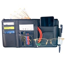 Olivo 多功能遮陽板收納袋 拉鍊款 第2代, 1個, 黑色