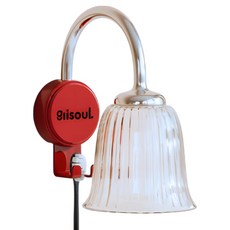 Hanbomnuri 褶皺倒掛磁吸漱口杯牙刷架組, 紅色, 1套