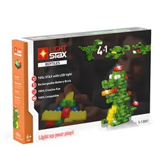 LIGHT STAX 小顆粒系列 亮亮積木 鱷魚4合1 LED燈, 105入, 1組
