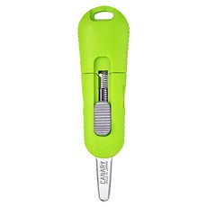 CANARY 長谷川刃物 物流君紙箱切刀 回彈型 日本製造 可切割硬紙板、PP帶和乙烯基, 綠色, 1支