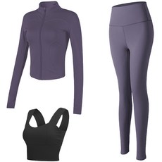 MarketA 女款運動內搭休閒上衣褲子3件組