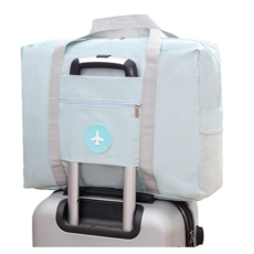 大容量防水旅行袋 拉桿包, 藍色, 2個