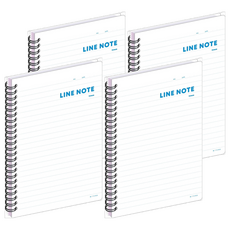 withna 護眼10mm PP筆記本 4入組, 顏色隨機, 1組