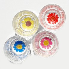 壓制燒酒玻璃瑪格麗特 4p 禮品套組, 混色, 1套