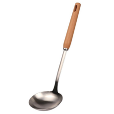 御廚系 櫸木柄304不鏽鋼湯勺, 銀色, 156g, 1個