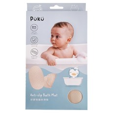 PUKU 藍色企鵝 矽膠吸盤防滑墊, 顏色隨機, 1個