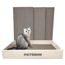 PETSMON 貓咪 3XL 貓抓板 專屬愛貓箱 + 補充包 4入 平板型, 混合色, 1套