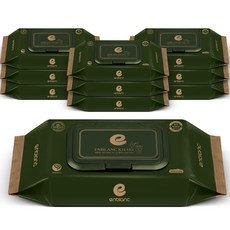 앙블랑 세이프 카키 라이트 유아물티슈 캡형, 82g, 32매, 10개