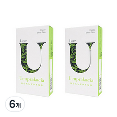 유추프라카치아 LOVE U 울트라그린 콘돔, 6개, 12개입