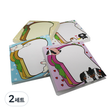 SE Company Plus 記憶麵包便條紙 4款 x 100頁組合, 混合顏色, 2套