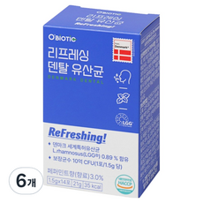 오바이오틱 덴탈 유산균 리프레싱, 14회분, 6개