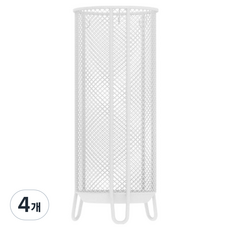 히키스 스틸 메쉬 스탠드 원형 우산꽂이, 4개, 화이트