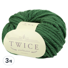 misoknit TWICE 毛線 90g, 413 綠色, 3個