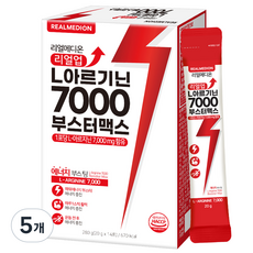 리얼메디온 리얼업 L 아르기닌 7000 부스터 맥스, 5개, 280g