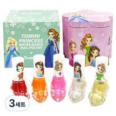 Tomini 公主水性指甲油5件組, 3套, 薄荷綠