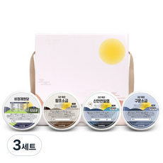 단심답례품 원당 250g + 함초소금 300g + 천일염 290g + 구운소금 300g 선물세트, 3세트