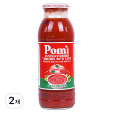 Pomi Rustica 羅勒風味過濾番茄, 2個, 700g