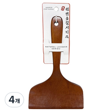 CAMEL 原木紅木漆器玉子燒鍋鏟, 棕色, 4個