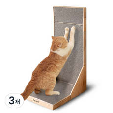 딩동펫 고양이 벽면형 스크래쳐, 혼합 색상, 3개