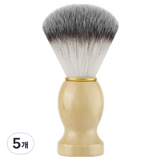 Greenuer 簡約理髮師刮鬍刷 木質, 5個, 1入