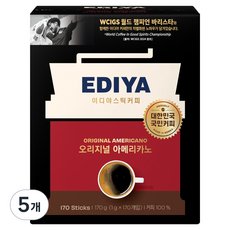 이디야 오리지널 아메리카노, 1g, 170개입, 5개