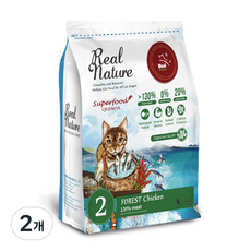 리얼파워 고양이 리얼네이처 기능성 사료, 헤어볼+장건강, 500g, 2개
