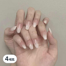 Nature's Farmer Collection 美甲片 24p 組 PD-233, 芭蕾舞白色漸變, 4個