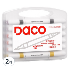 Sina Art Daco 雙頭壓克力麥克筆組, 2個, 12色