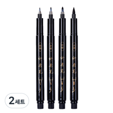 莫迪安 毛筆字 書法毛筆 4件組 14cm, 黑色, 2個