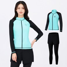 aquatica 女用拉鍊防曬衣水上短褲緊身褲套裝 AQAWZA-WL