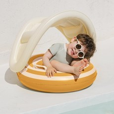 LUNA STORY 孩童用遮陽傘游泳圈, 芥末黃, 1組